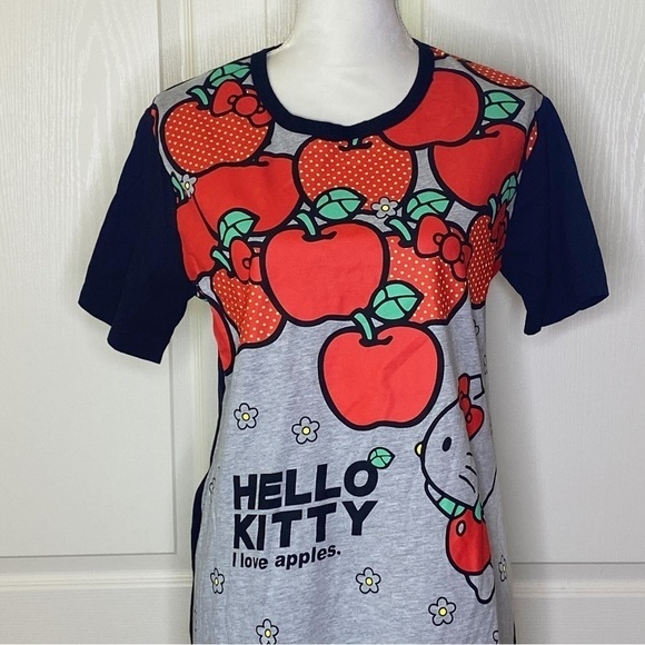 Hello Kitty I Love Apples Women’s Nightgown Shirt Small - Picture 2 of 9